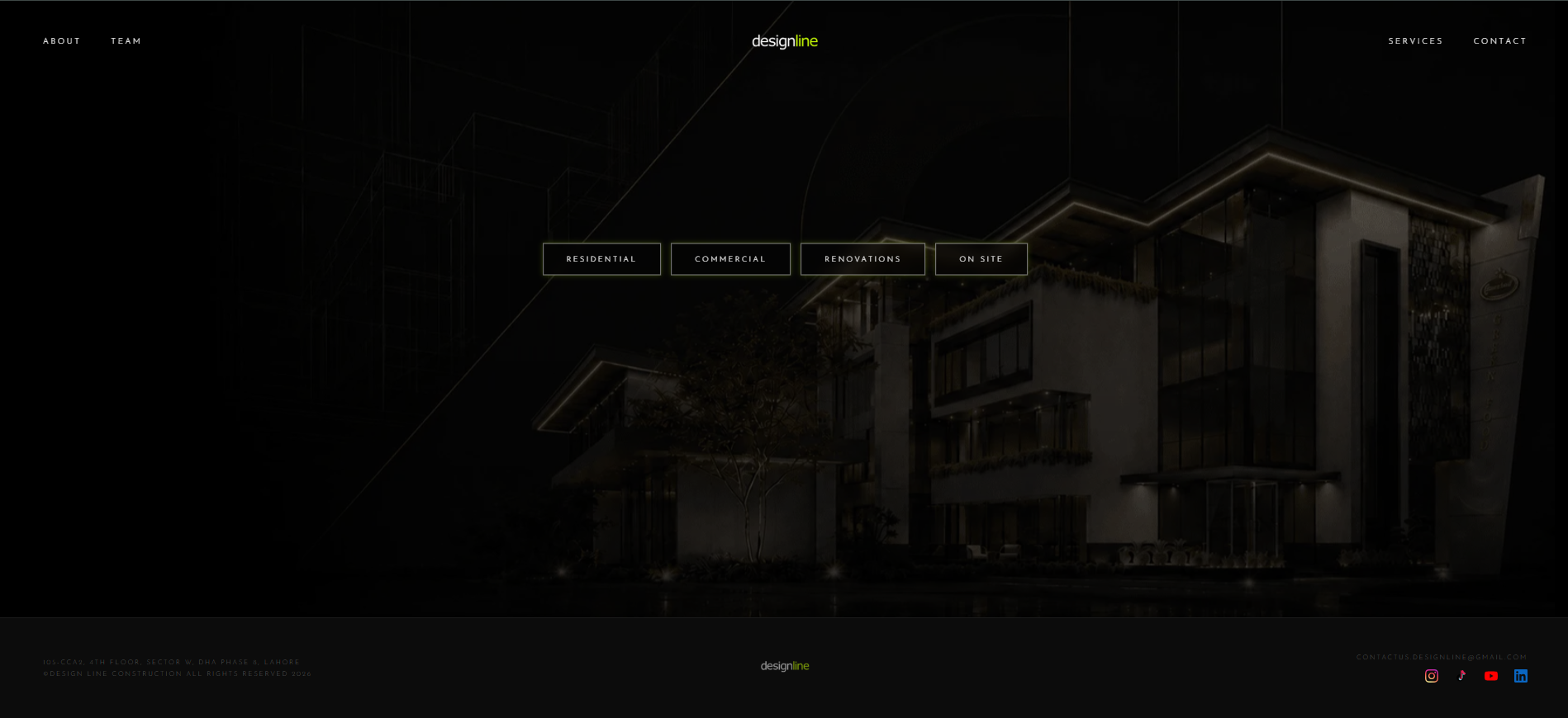 DesignLine Construction website